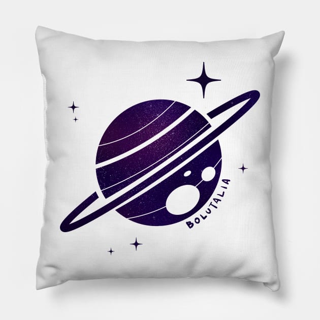 Aesthetic Galaxy Planet Design Pillow by Aghali