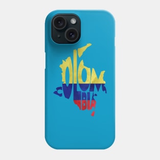 Colombia Typo Map Phone Case