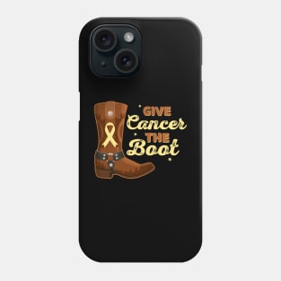 Give cancer the boot Phone Case