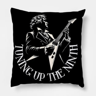 Metalhead Beethoven: Guitar Shredding Pillow