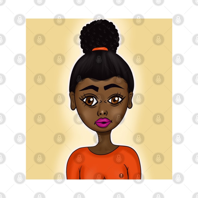 Black girl magic, cute digital art by Spinkly Creations 