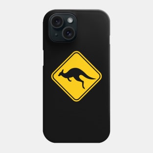 Kangaroo Warning Sign Phone Case