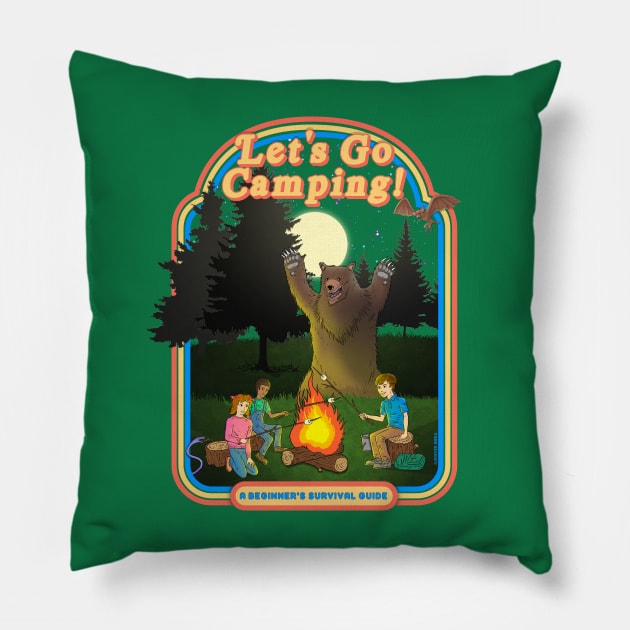 Let's Go Camping Pillow by Justanos