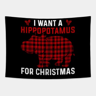 Hippo Christmas Tapestry