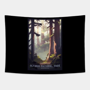 Olympic National Park Travel Poster Tapestry