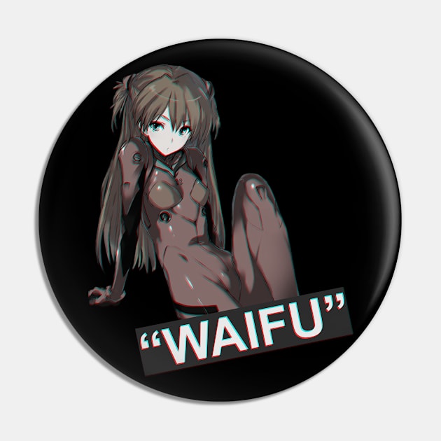 Evangelion Asuka Langley Glitch Waifu Pin by cocorf