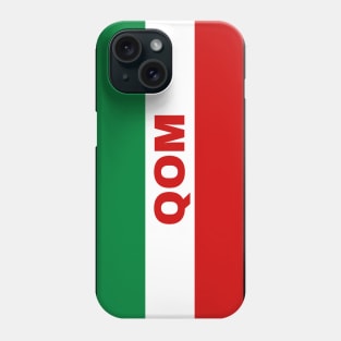 Qom City in Iranian Flag Colors Phone Case