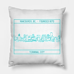 Vancouver, BC badge. Pillow