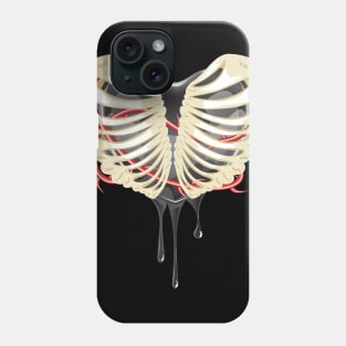 Black Heart in Thorax Phone Case