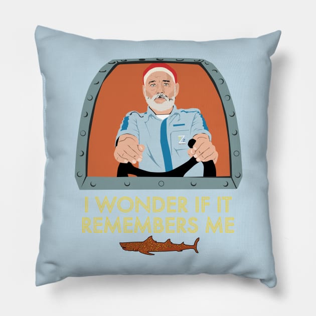 Steve Zissou Pillow by mosgraphix