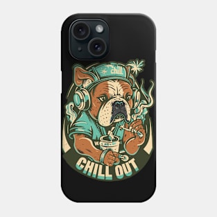 Pop Culture Bulldog in Hip Hop Gear Phone Case