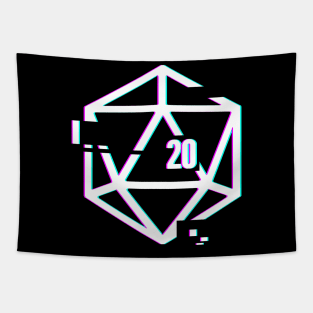 Glitched d20 | Roleplaying Board Game Graphic Tapestry