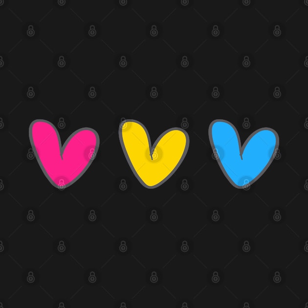 Pansexual hearts flag by artbypond