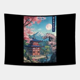 Tardis in Japan Tapestry