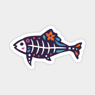 Colorful Day of the Dead Fish | Dia de los Muertos Pescado Magnet