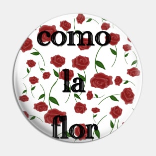 Como la flor red rose pattern design Pin