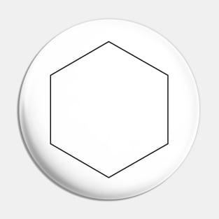 Hexagon, sacred geometry. Pin