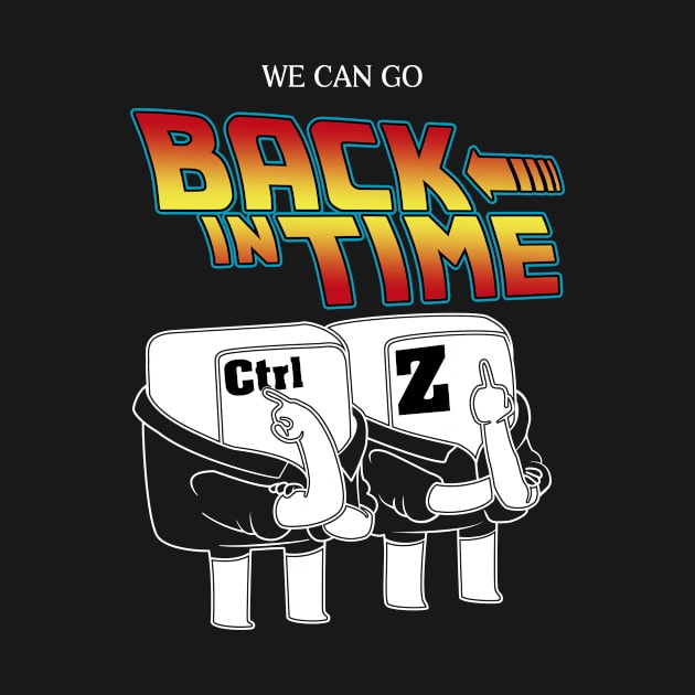 Funny Computer Nerd Tech Keyboard Back In Time Ctrl Z by Cedinho