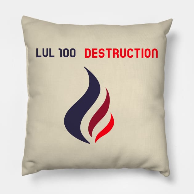 RPG Player LVL 100 Destruction Pillow by NivousArts