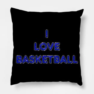 I Love Basketball - Blue Pillow