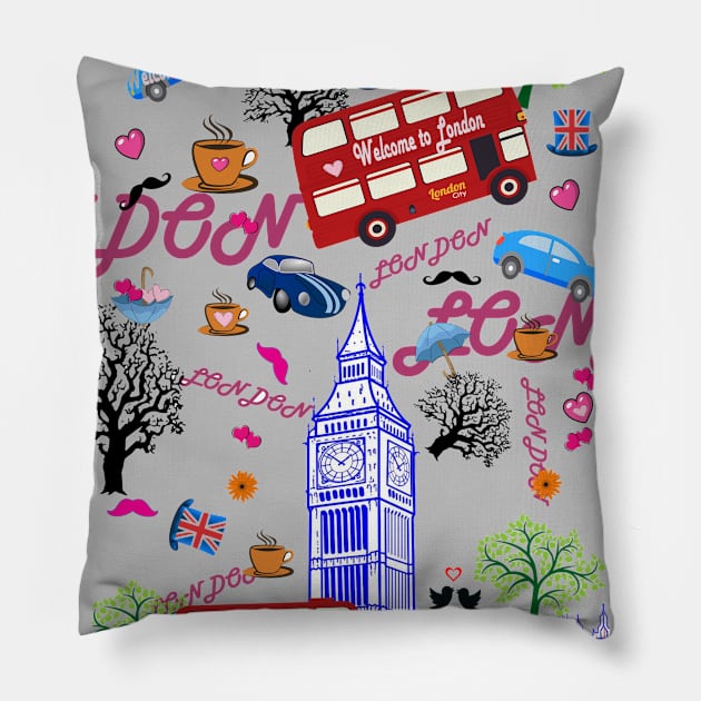 Love London Pillow by SD.Roxx