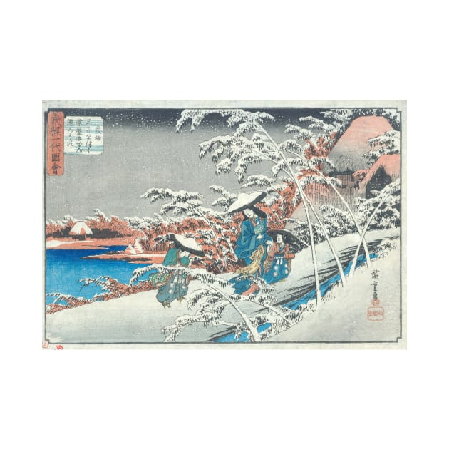 Hiroshige - Tokiwa Gozen Woodblock Print by Persona2