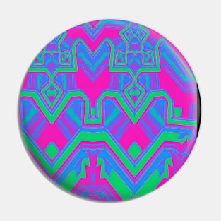 Polysexual Pride Abstract Geometric Mirrored Design Pin