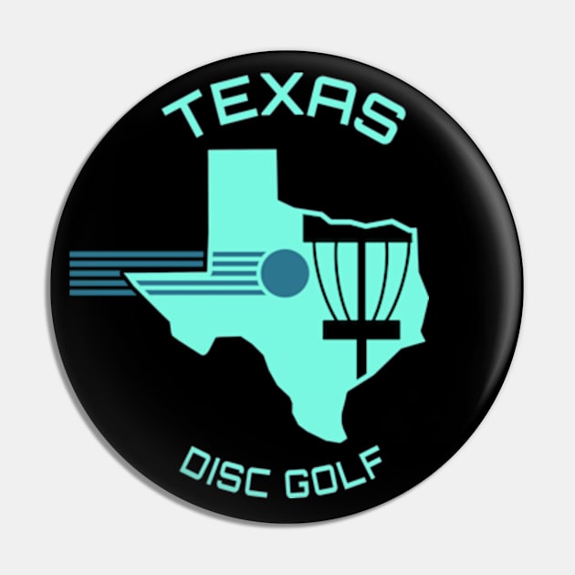 Texas Disc Golf - State Shape Light Green Pin by grahamwilliams