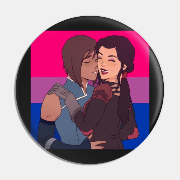 Korrasami Bisexual Flag Pin by HeyMrDeath