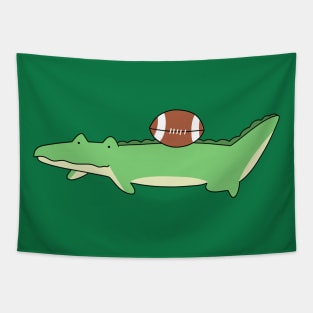 Alligator and Football Tapestry