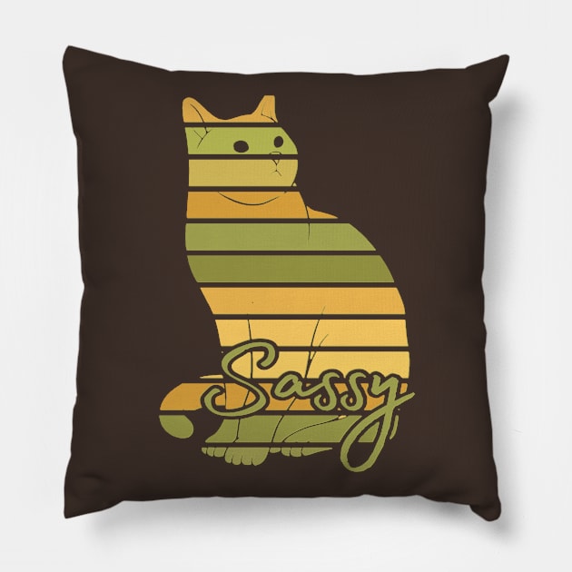 Artistic Cat Pillow by AlondraHanley