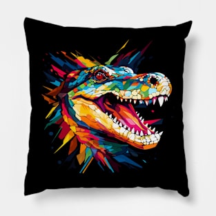 Colorful Crocodile Pillow