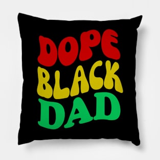 Dope Black Dad Pan African Colors Pillow