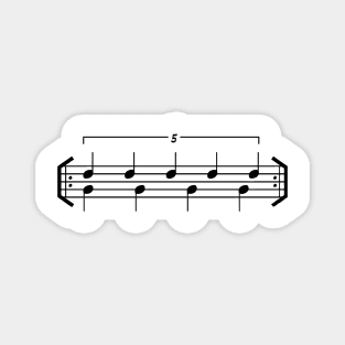 5 Over 4 Polyrhythm Magnet