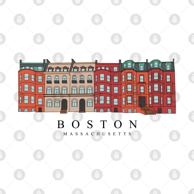 Boston Street (Brownstones) by Ashley Warner