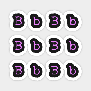 Pink Typewriter Letter B Magnet