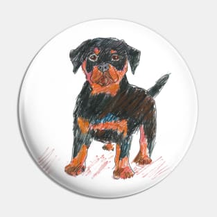 Cute Rottie Dog Like Kids Drawings Pin