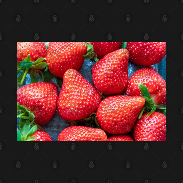 Fresh healthy strawberries, Fruit background by Russell102