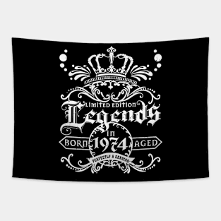 50th Years Old Birthday Tee Legends Born 1974 Vintage Tapestry