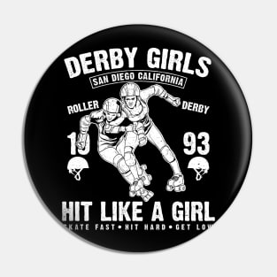 Derby Girl, Roller Derby Players Pin