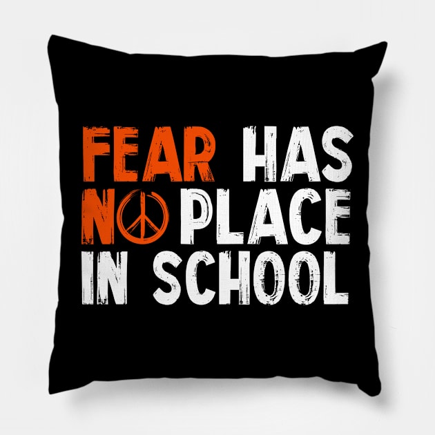 Anti Gun Fear Has No Place In School End Gun Violence Pillow by nikolay