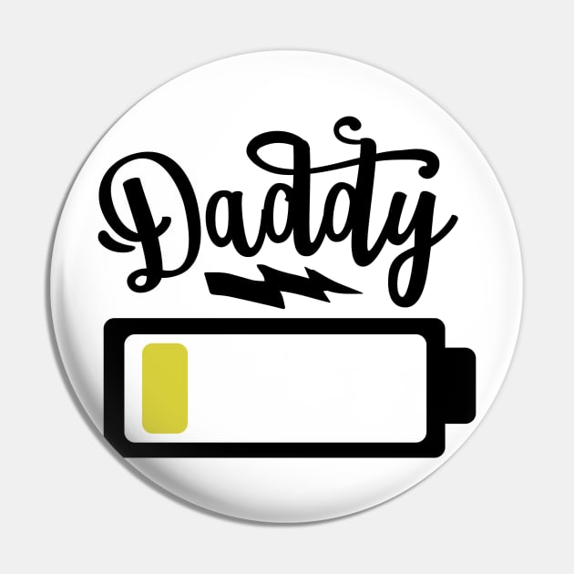 Daddy Battery Pin by CB Creative Images