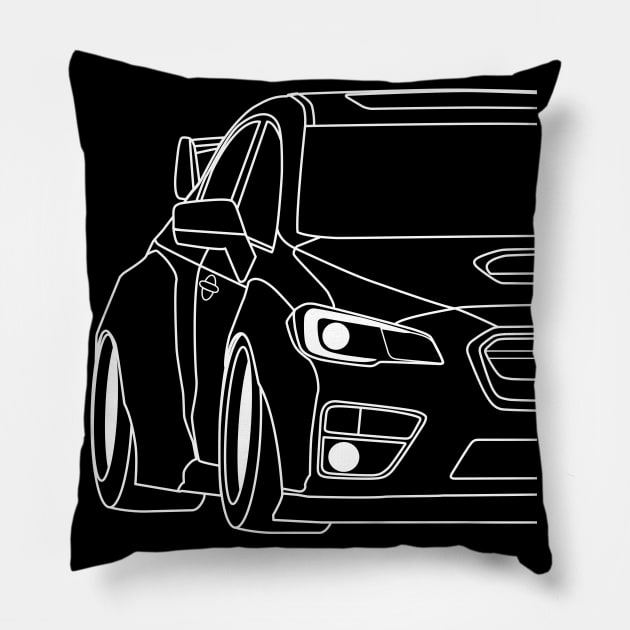 Subie WRX STI Pillow by HSDESIGNS