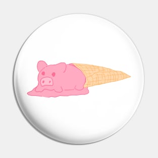 melty ice cream pig Pin