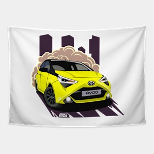 Yellow fizz Aygo x-cite Tapestry