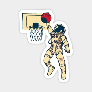 Astronaut Dunking Basketball Magnet