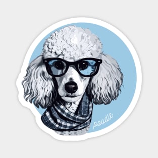 Standard Poodle Dog Breed Cursive Graphic Magnet