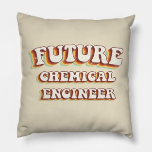 Future Chemical Engineer - Groovy Retro 70s Style Pillow