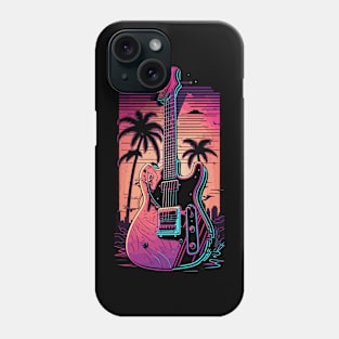 Retro Guitar Gift Guitarist Rock Concert Festival Guitar Phone Case