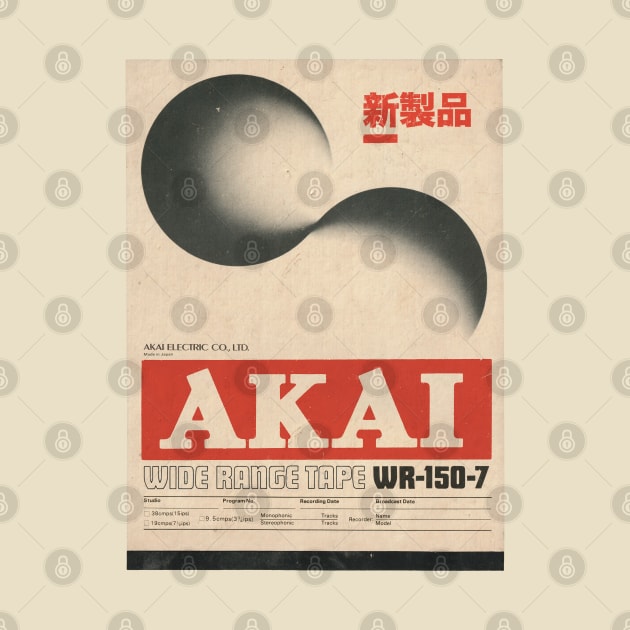 Retro 80s akai music record tape by skeamworks